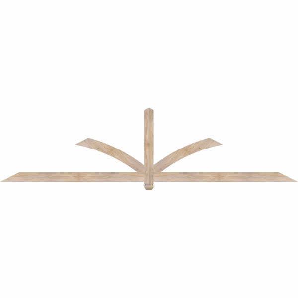 Ekena Millwork Redmond Smooth Timber Gable Bracket, Douglas Fir, 108"W x 27"H x 1 1/2"D x 3 1/2"F, 6/12 Pitch GBW108X27X0204RED00SDF - main